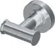 Handtuchhaken aus Chrom von Ideal Standard, mit einer doppelten Halterung, montiert auf einer runden Grundplatte. Geeignet für die Wandmontage.